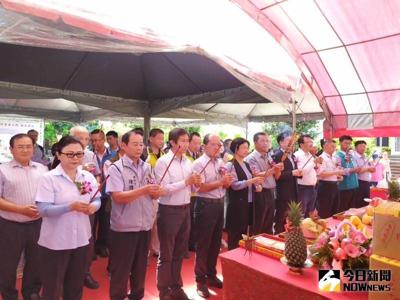▲福興鄉公所辦公廳舍今(13)日舉行拆除重建工程動土典禮,重建總經費約1億8千萬元。(圖/記者葉靜美攝,2020.08.13)