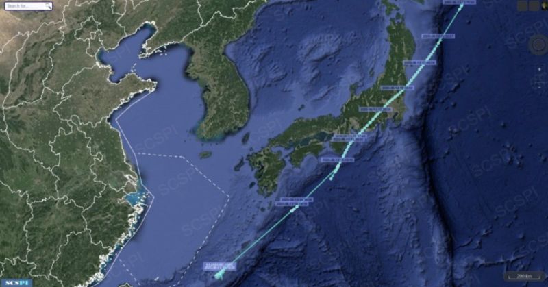 ▲中國「南海戰略態勢感知計畫」平台指出，美國軍機昨從內布拉斯加州起飛，一路飛達亞洲。（圖／取自SCS