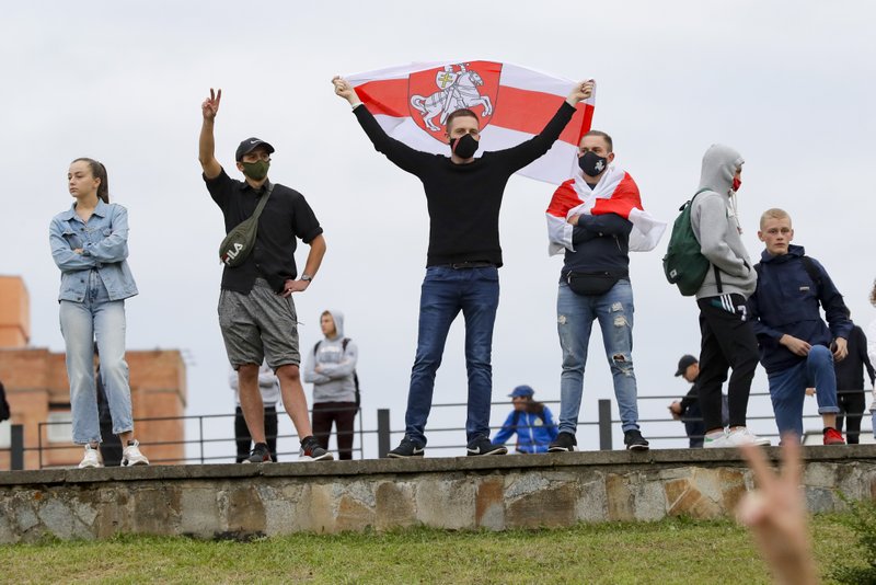 ▲白俄羅斯為抗議選舉舞弊爆發示威。（圖／美聯社／達志影像）