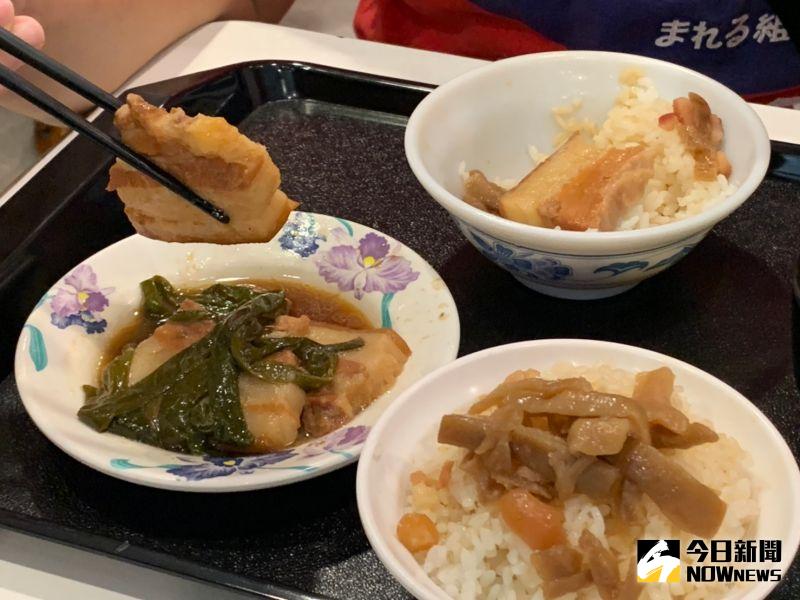 ▲阿興魯肉飯的爌肉不會太肥因為會事先處理過,只會留下較Q的部位。(圖/記者陳雅芳攝,2020.08.15)