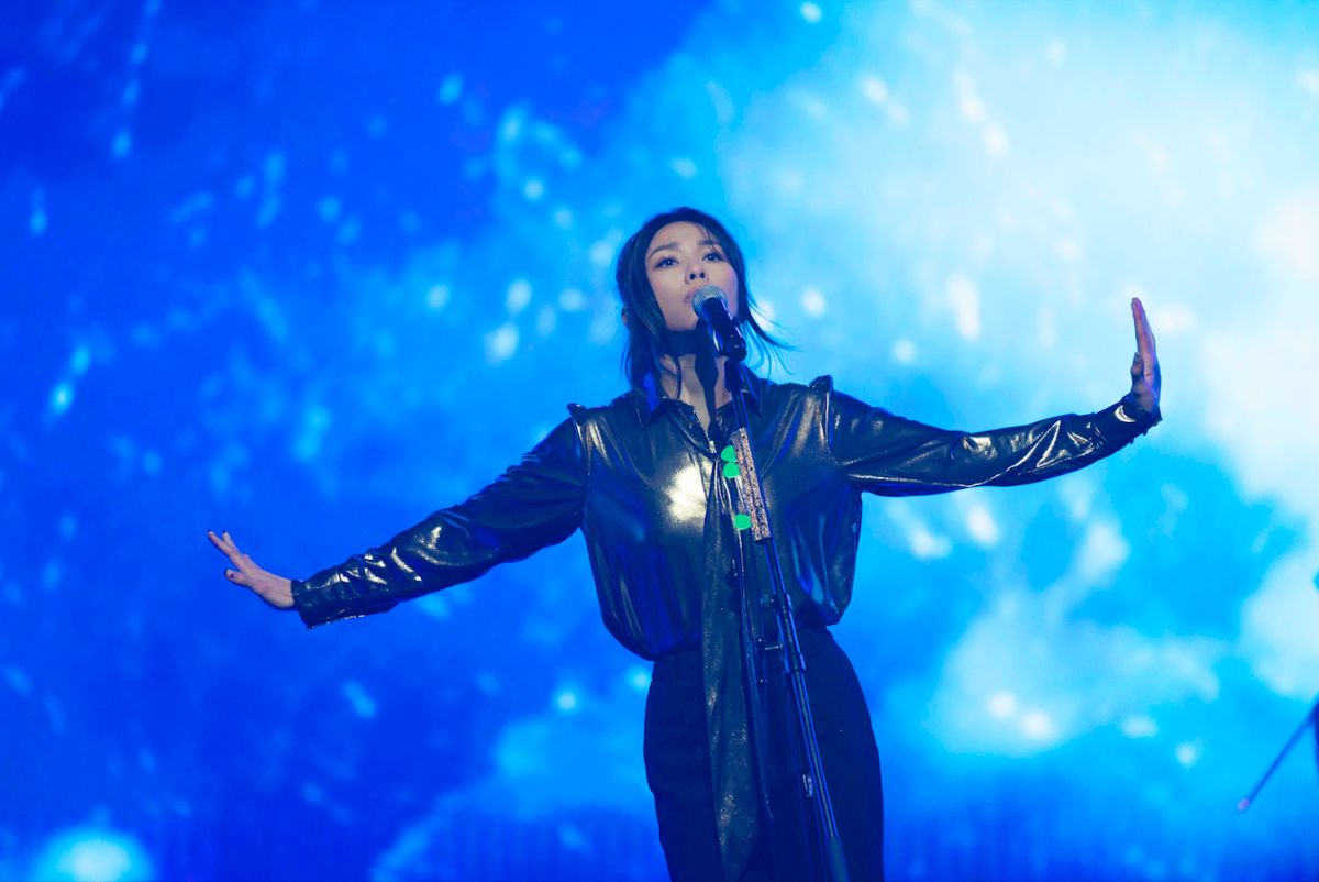 ▲蔡健雅舉辦線上演唱會，開心分享近況，透露在疫情期間，跑去練習包餃子。（圖／騰訊音樂娛樂）