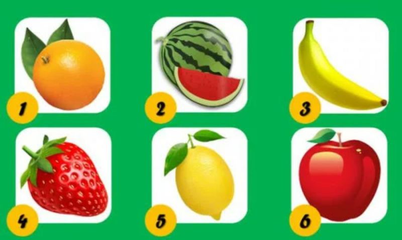 ▲根據日本心理測驗網站《shinri》報導，，柳橙、西瓜、香蕉、草莓、檸檬、蘋果，這6種水果你最喜歡哪個呢？根據你的答案，將能夠看出你的「真實個性」。（圖／翻攝shinri）