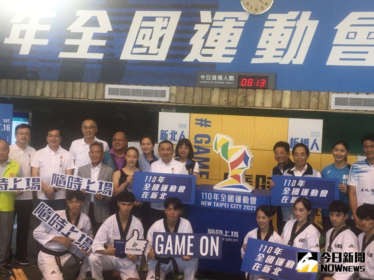 ▲新北市長侯友宜勉勵運動選手平時就要做好充足訓練，就像賽會標語「隨時上場」，這不只是運動精神，也是他的人生態度。（圖／記者陳志仁攝影，2020.08.17）