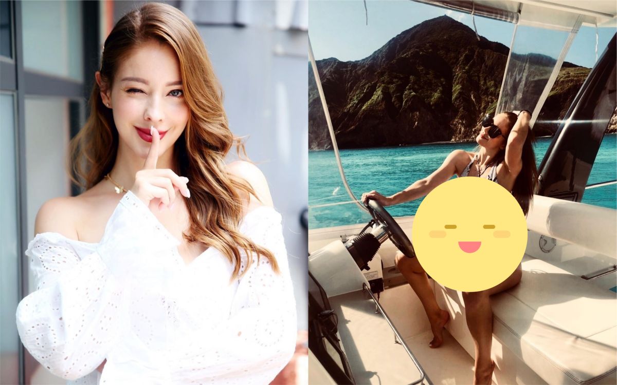 ▲安妮海邊化身船長，敞開雙腿大解放。（圖／安妮IG） 