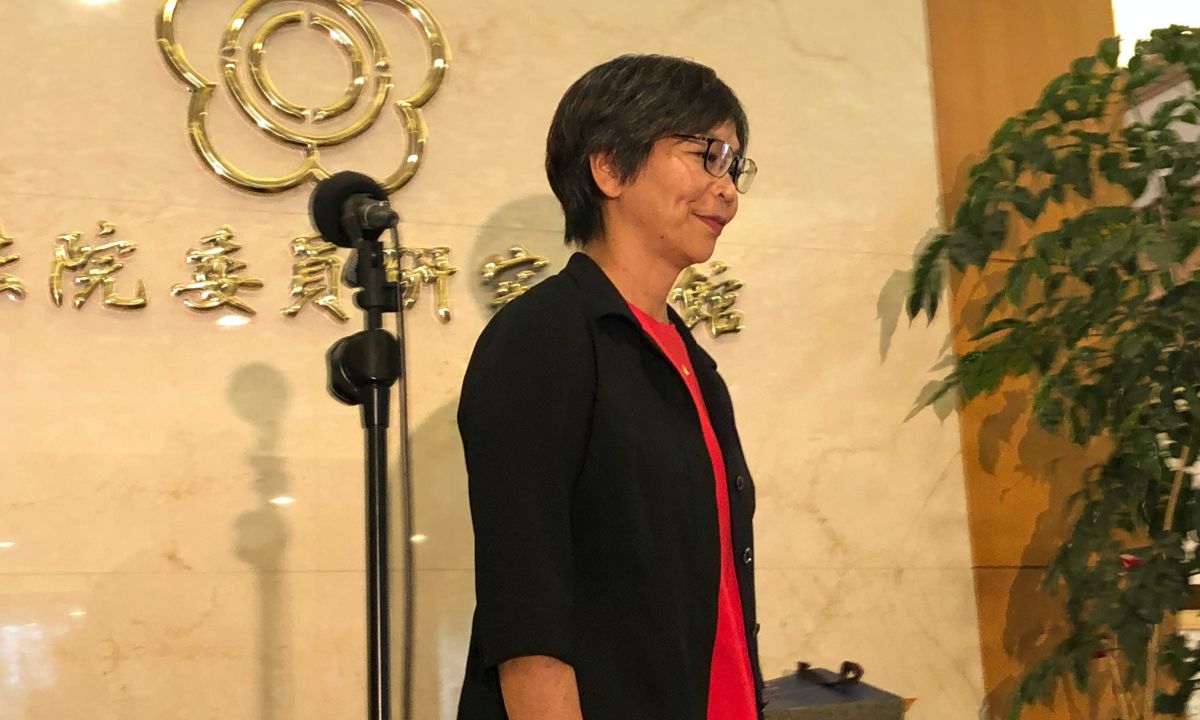 ▲身兼民眾黨組織部召集人的立委蔡壁如，下午受訪時透露，已經向黨主席柯文哲表達請辭的意願。（圖／記者丁上程攝,2020.8.18）