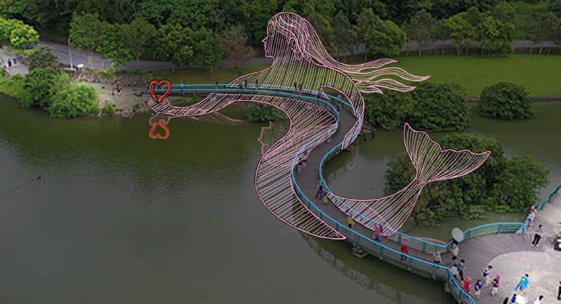 ▲2020宜蘭情人節活動「唯有真心鵲橋」由噶瑪蘭公主捧著真心為有情人獻上最真誠的祝福。(圖/宜蘭縣政府提供)