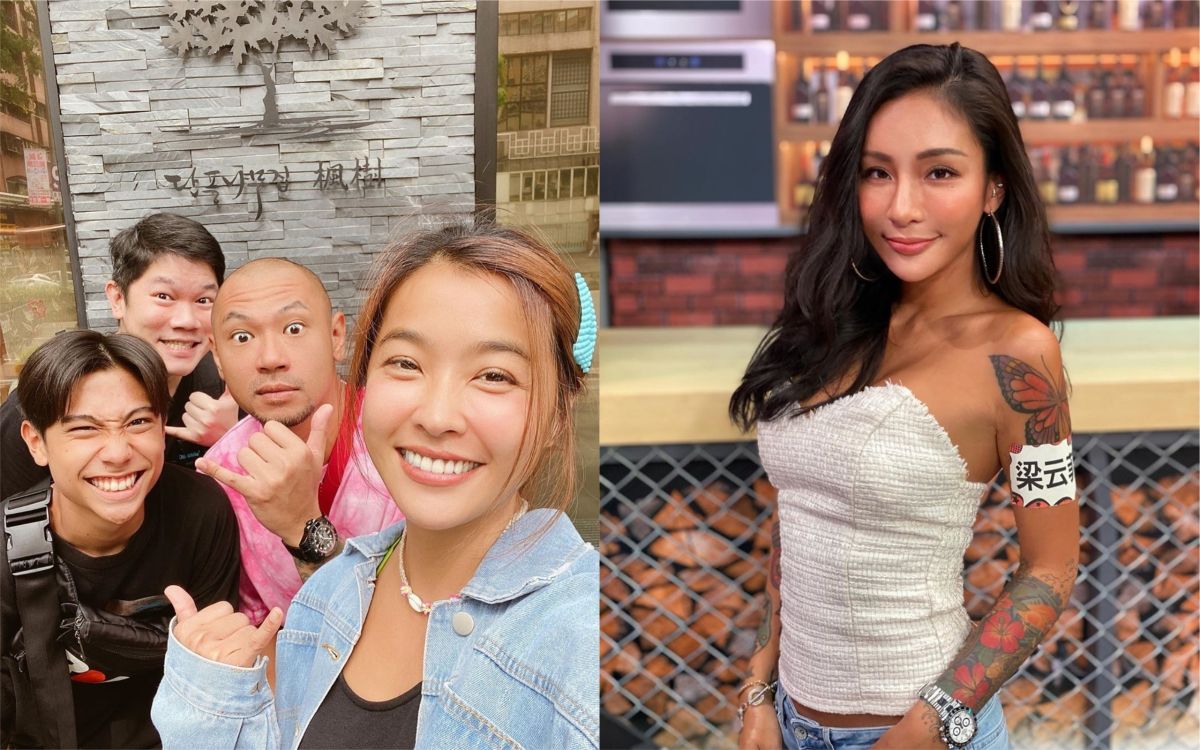 ▲金剛（左圖右2）與小嫻（左圖右1）交往早有跡象？舊愛梁云菲（右圖）獻上祝福。（圖／梁云菲、金剛IG）  