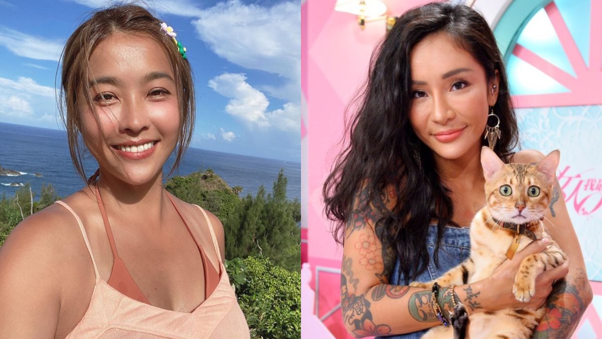 ▲梁云菲（右圖）坦言後悔發負面文，今受訪再度隔空祝福小嫻（左圖）與金剛。（圖／小嫻臉書、TVBS提供）