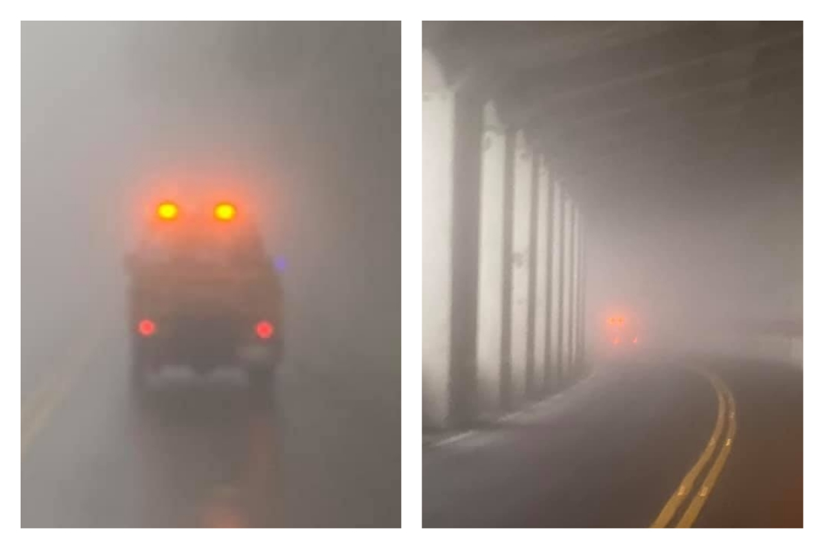 ▲網友透露自己在阿里山遇到大霧，幸好有陌生人好心「引路」。但適逢鬼月，網友的遭遇讓大家不禁緊張，以為是撞邪。（圖／翻攝自《爆廢公社》臉書）