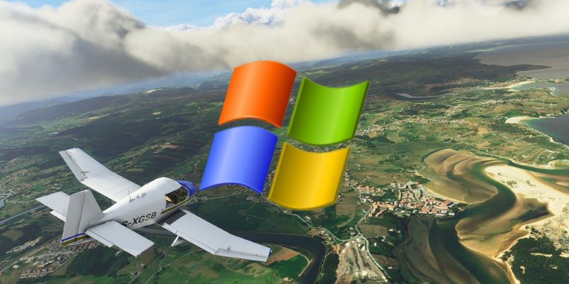 《微軟模擬飛行》玩家用遊戲場景還原XP桌面
