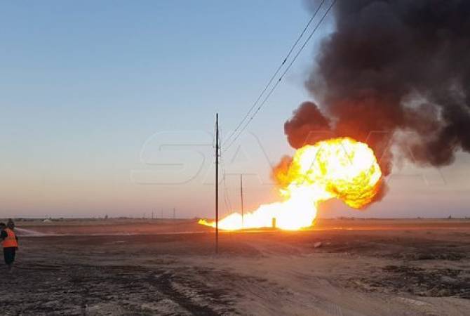 ▲敘利亞首都大馬士革郊區的天然氣管線爆炸，導致全國大停電。（圖／翻攝自敘利亞 SANA ）