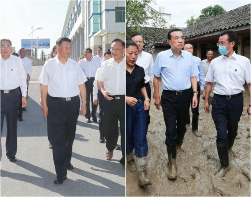 ▲中國國家主席習近平（左）、國務院總理李克強（右），兩人分別於