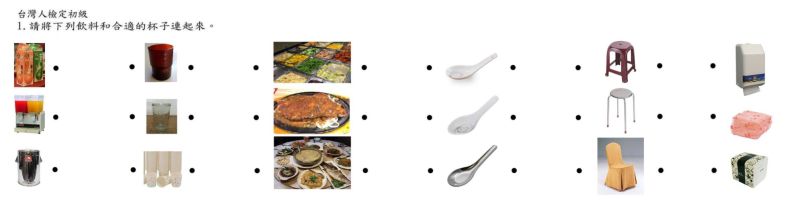 ▲來自噗浪匿名討論串的「台灣人檢定考」一時成為話題,不少網友就升級連連看難度,除了飲料、杯子外,更增加了對應的餐桌和餐具。(圖/翻攝自PTT)