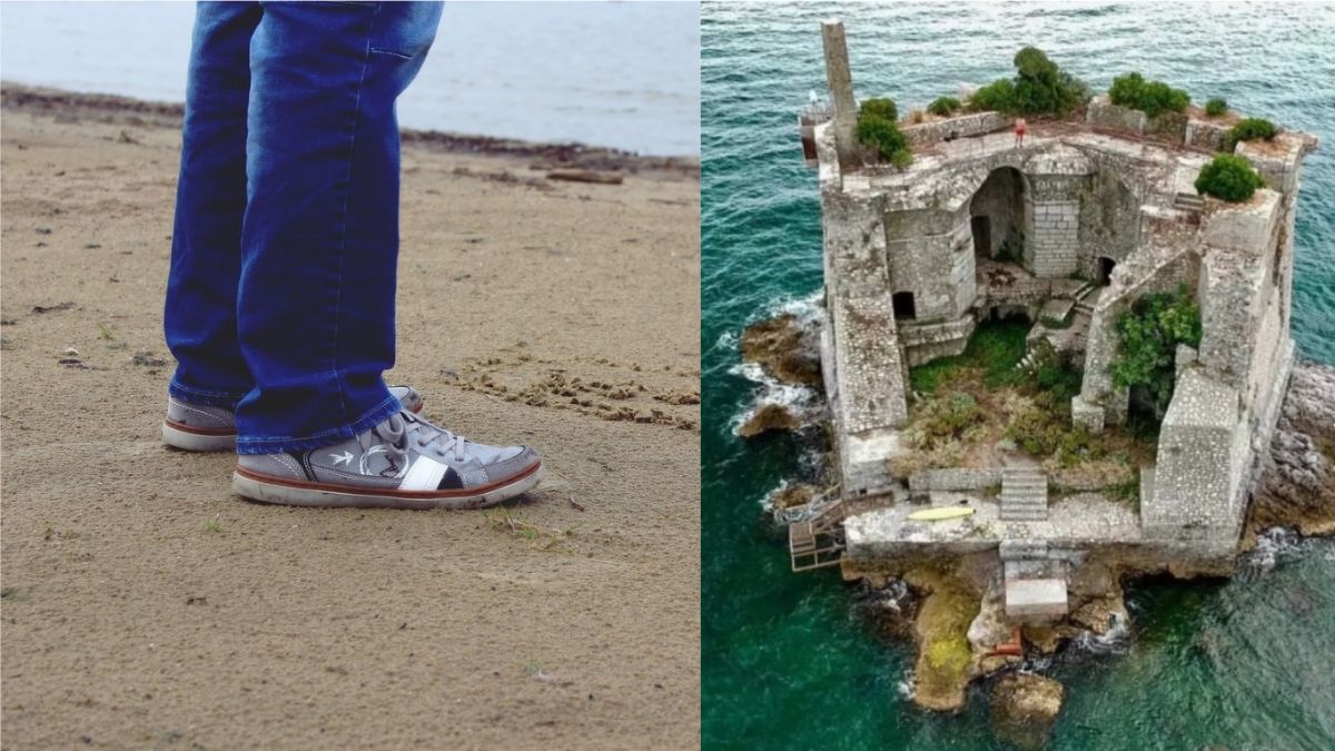 ▲入住海景第一排的古堡還能領百萬獎金，但得過著沒電沒網路的孤島生活30天，這樣的工作條件你可以嗎？（合成圖／左圖翻攝自《Pixabay》；右圖翻攝自推特@TrevDon）