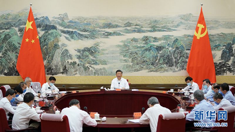 ▲中國國家主席習近平24日召開經濟社會領域專家座談會。(圖/翻攝自新華網)