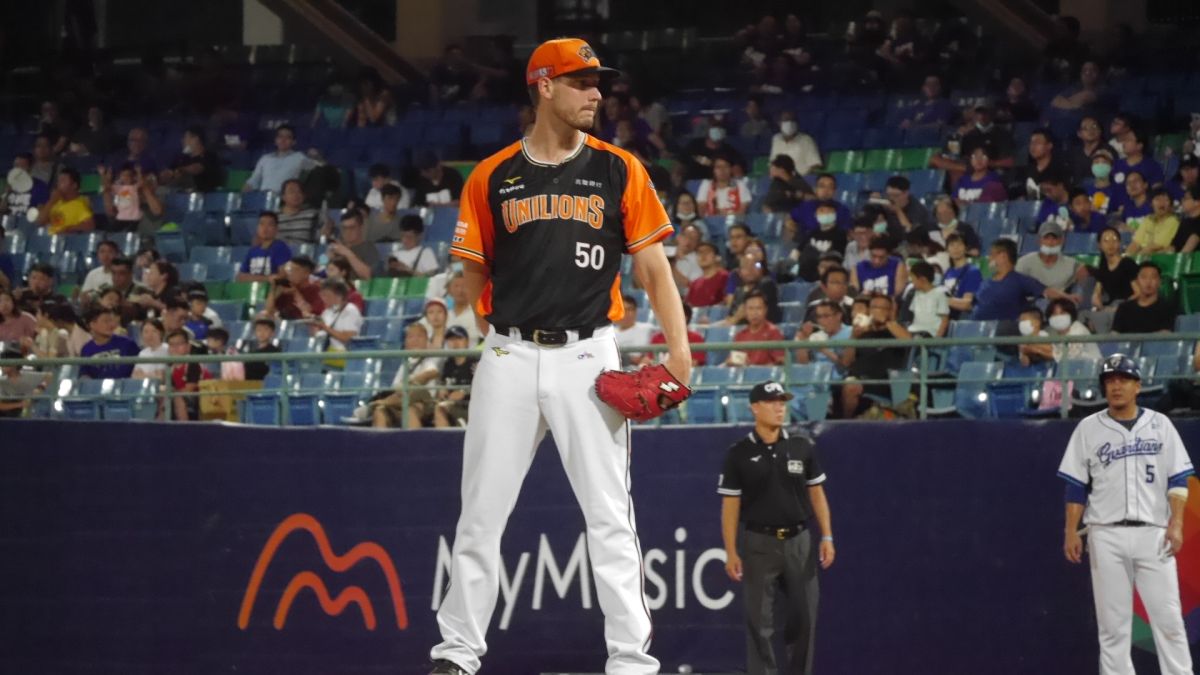 ▲統一獅洋投布雷克。（圖／吳政紘攝）