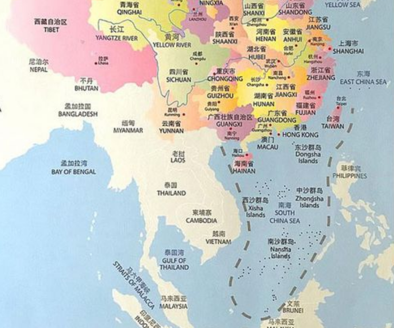 ▲越南政府10日表示，因陸劇「向風而行」也出現九段線地圖畫面，通令Netflix與越南FPT電信股份公司的平台下架。地理位置示意圖。（圖／翻攝自澳洲 9 NEWS ）