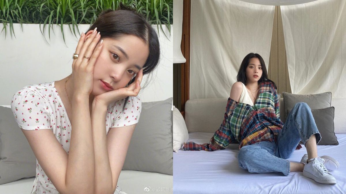 ▲為拍網美照，歐陽娜娜把鞋踩到飯店床上，網友罵翻。（圖／歐陽娜娜微博、IG）