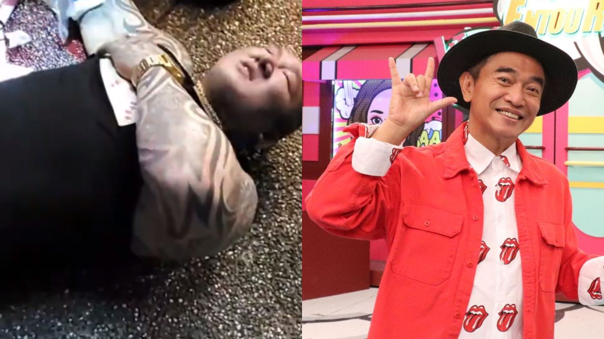 ▲館長（左圖）凌晨遭槍擊，吳宗憲震驚。（圖／館長直播、中天綜合台提供）