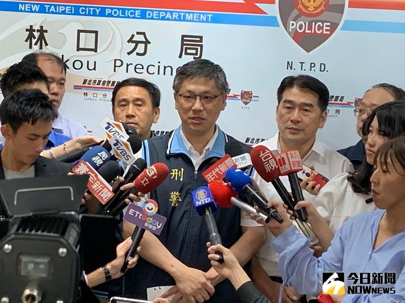 ▲新北市刑大大隊長黃壬聰表示，目前警方已經組成專案小組全力調查，初步調查只有一個人犯案，並未有共犯，目前沒有幕後主使者的跡象。(圖/記者康子仁攝)