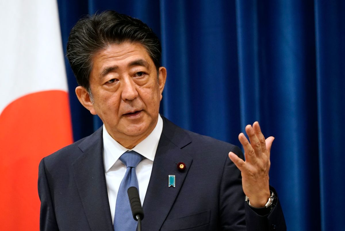 ▲日本首相安倍晉將發表有關安保政策談話。（圖／美聯社／達志影像）