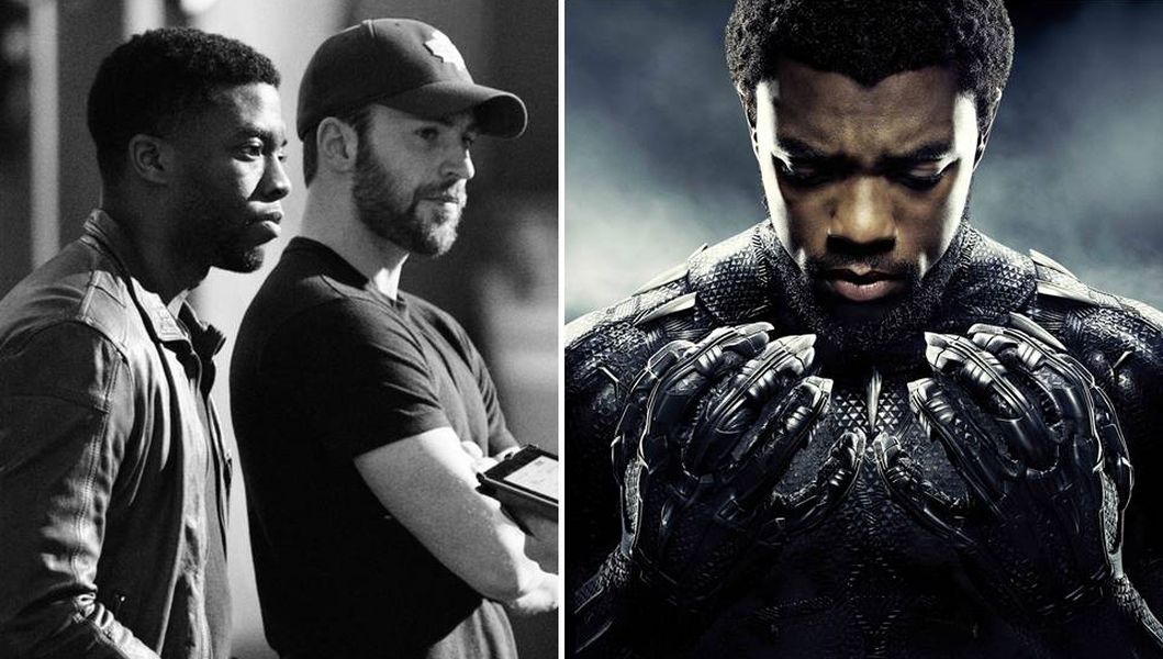 ▲「美國隊長」克里斯伊凡PO出與查德威克鮑斯曼的合照（左），深表哀悼。（圖／克里斯伊凡推特，《黑豹》劇照）