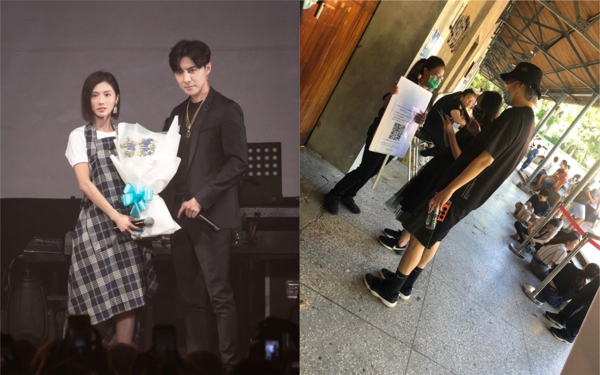 ▲豆花妹（左圖左）在演唱會上與唐禹哲（左圖右）上演復合，緋聞男友阿璞（右圖）低調現身。（圖／讀者、繁星浩月提供） 