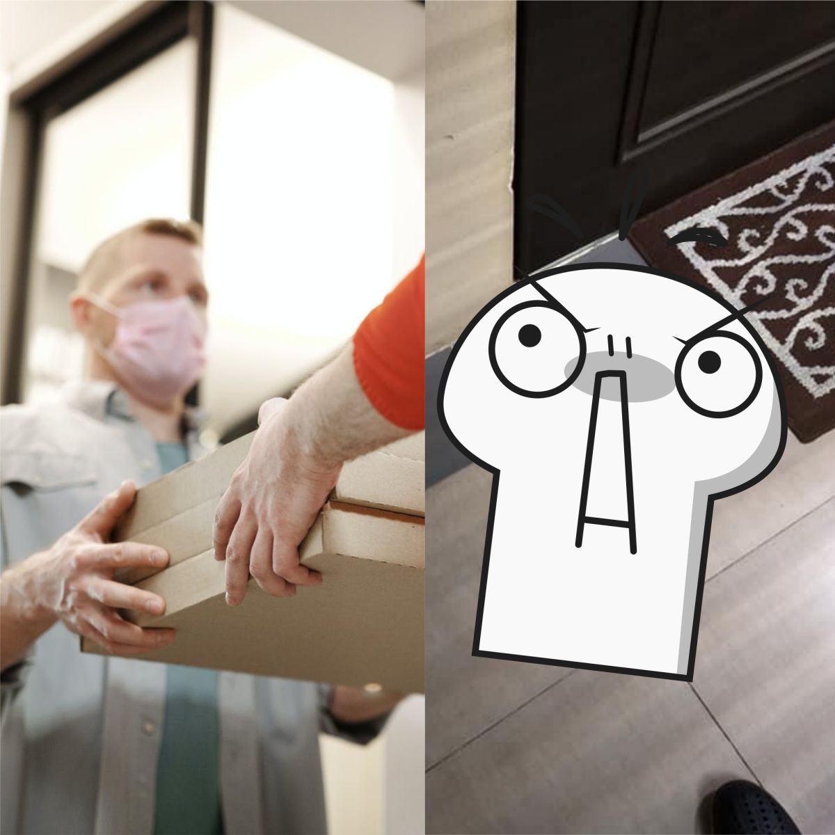 ▲原PO外送遇奧客，把錢丟地板還叫她自己撿，照片曝光後，網友發覺似乎不單純。（示意圖，圖中人物與文章中內容無關／翻攝自《pexels》及《爆怨公社》 ）