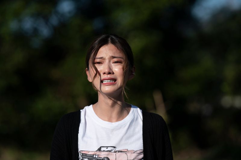 ▲豆花妹從頭哭到尾。(圖