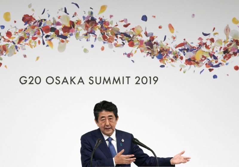 ▲安倍晉三任內日本首度主辦20國集團(G20)大阪峰會。(圖/美聯社/達志影像)