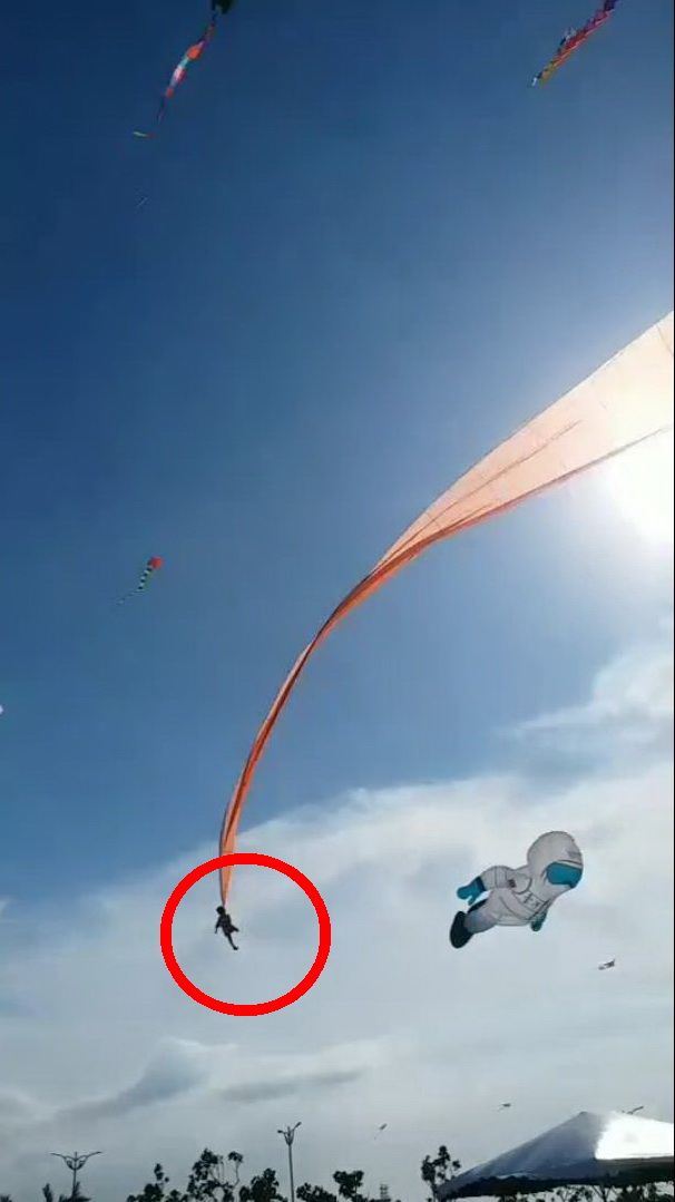 ▲新竹南寮在（30）日發生3歲女童遭風箏捲到10多公尺高空的驚險事件。（圖