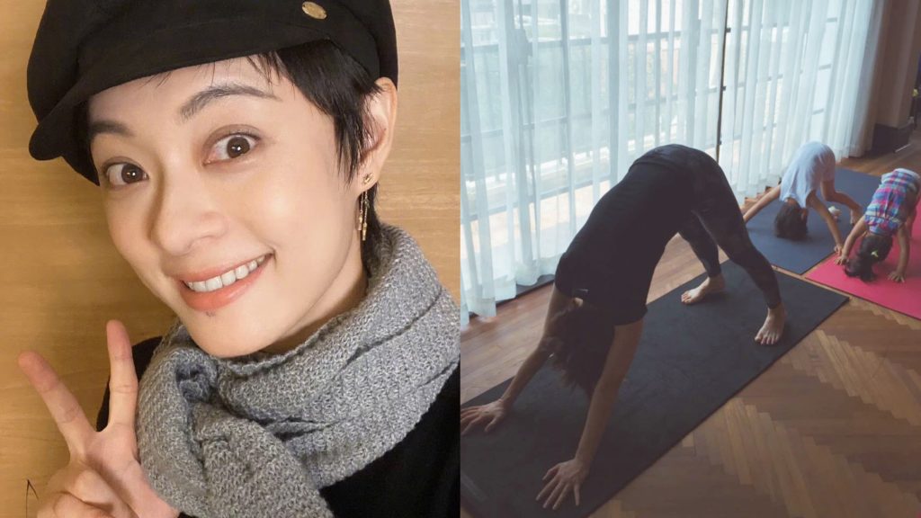 ▲孫儷會帶著孩子一起運動。（圖／turbosun微博）