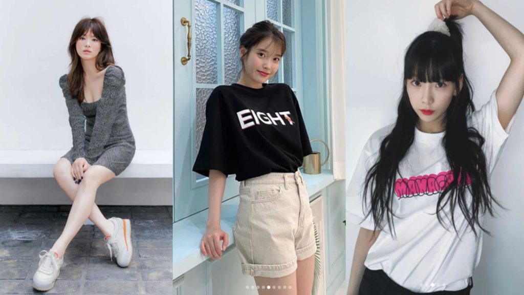 ▲韓星瀏海範本。（圖／翻攝自IG@suecommabonnie、dlwlrma、taeyeon_ss）