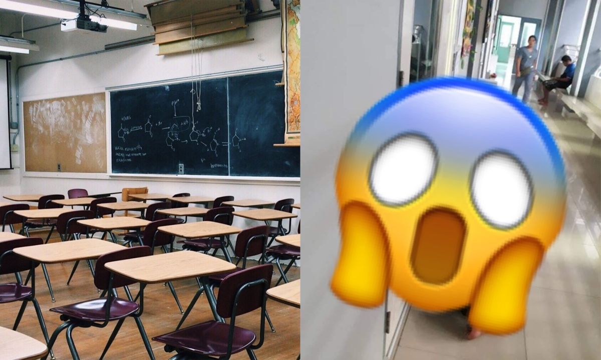 ▲男網友在臉書社團發出一張照片，表示開學第一天，許多家長都變成「忍者」，吸引1.2萬人按讚。（左示意圖，取自 pixabay／右圖，翻攝自《爆廢公社》 ）