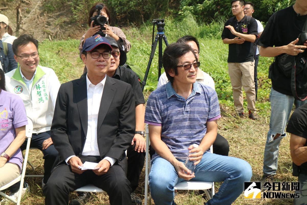 ▲高雄市長陳其邁今（1）下午則到南星計畫區參加魏德聖導演《臺灣三部曲》系列電影「火焚之軀」電影場景的建工儀式。（圖／記者鄭婷襄攝，2020.09.01）