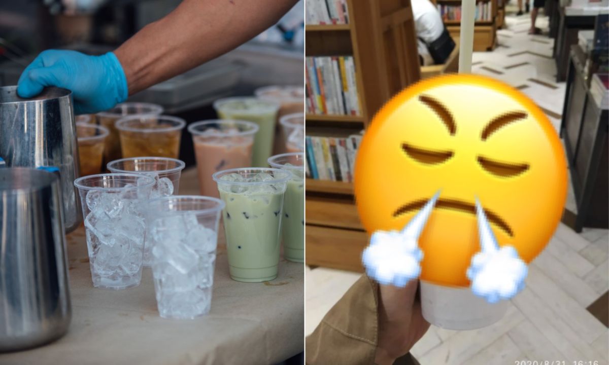 ▲女網友喝到超苦的酪梨牛奶，氣到PO網抱怨。（左示意圖，與文章中內容無關，取自unsplash／右圖，翻攝自《Dcard》）