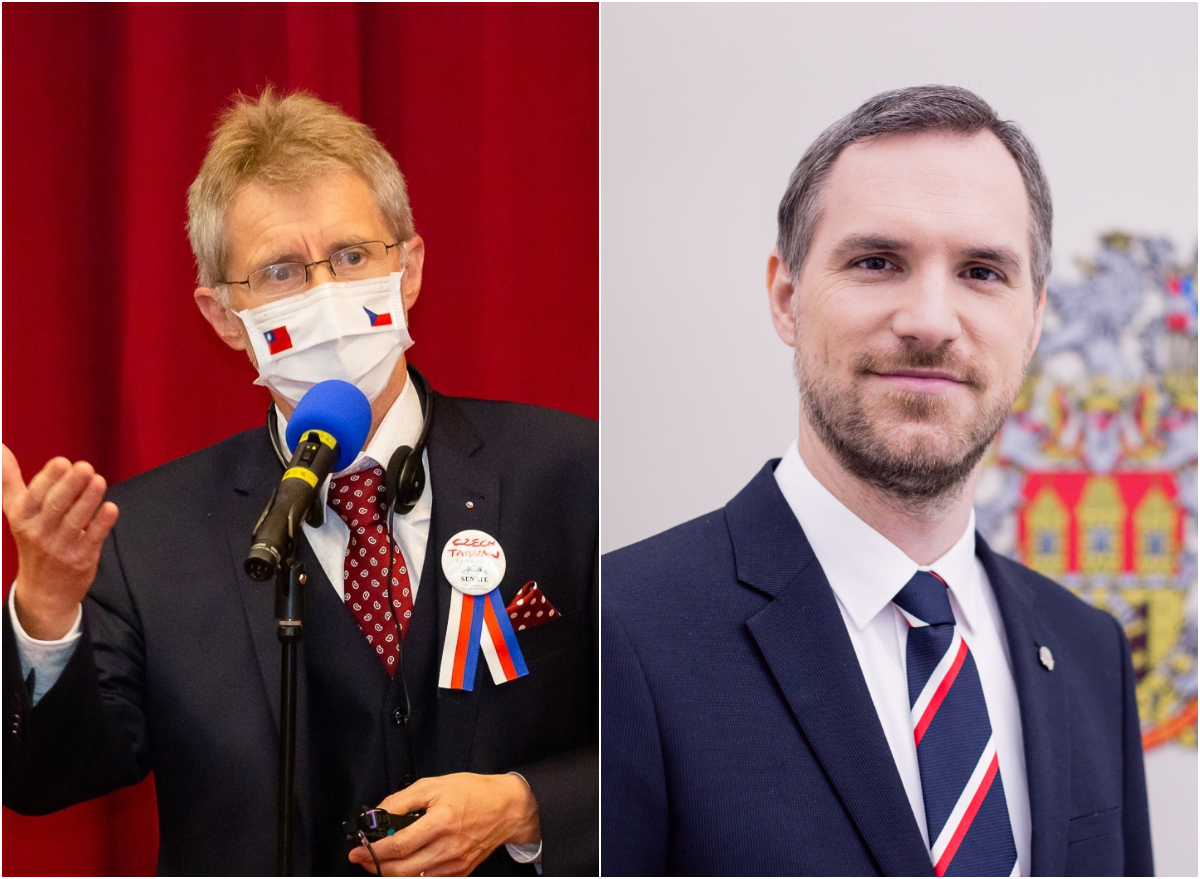 ▲捷克參議長韋德齊（ Miloš Vystrčil ）、布拉格市長賀瑞普（ Zdeněk Hřib ）。（圖／翻攝自外交部官方臉書、捷克布拉格市官網）