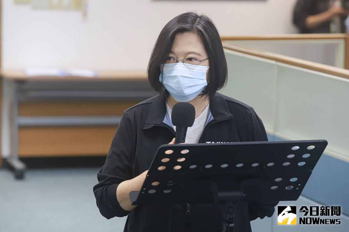 ▲總統蔡英文出席中常會回應美豬政策爭議。（圖／記者葉政勳攝 , 2020.09.02）