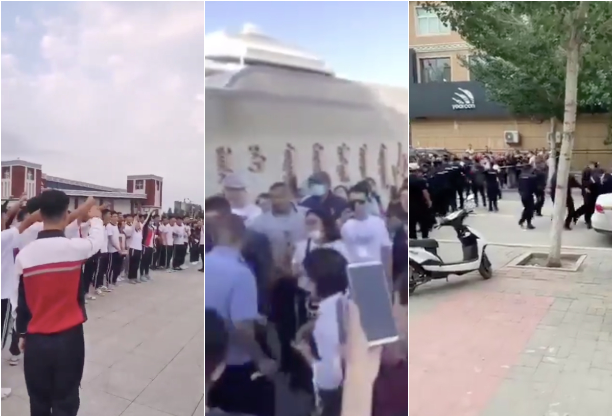 ▲內蒙古近期因政府推行漢語教育，爆發大規模示威。（圖／翻攝自影片）