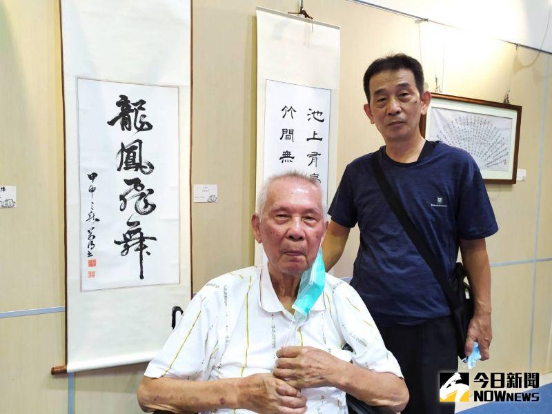 ▲94歲吳萬得，學書法20年，充分體現了人生70才開始，以往都自己開車、風雨無阻的來上課，近年因為體力較差，由兒子接送。（圖／記者葉靜美攝，2020.09.03）