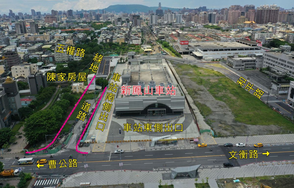 ▲鳳山車站空拍。（圖／高市地政局提供）