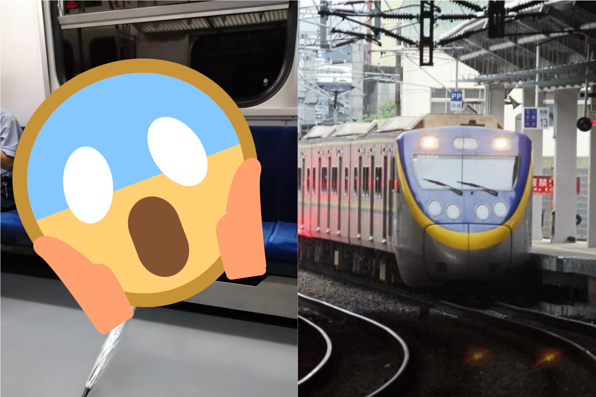 ▲原PO下班搭火車回家，卻發覺對面坐著一台「瓦斯爐」，還帶著一把雨傘。（圖／翻攝自《新·路上觀察學院臉書》及《NOWnews資料庫》 ）