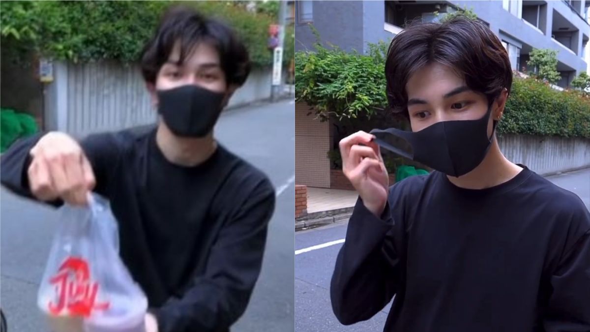 ▲遇到帥哥外送員的影片，引起網友大暴動，紛紛議論其高顏值臉蛋。（圖／翻攝自微博影片）