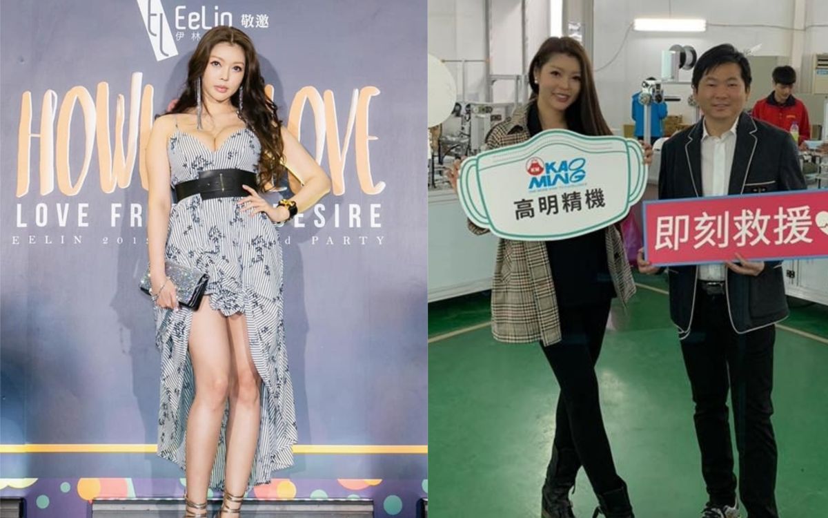 ▲實名制口罩爆出混陸貨，殷琦（左）不捨老公的努力付出。（圖／殷琦臉書） 