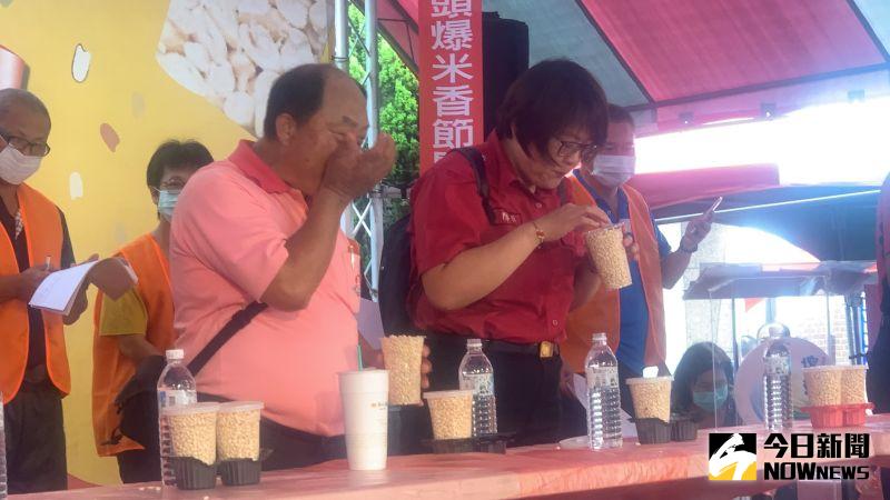 ▲現場開放民眾吃爆米香比賽。（圖／記者陳雅芳攝，2020.09.05）