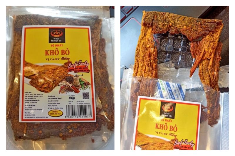 ▲日本網友分享自己買的肉乾，「神包裝」讓他哭笑不得。（圖／翻攝自@BCKjp的推特）