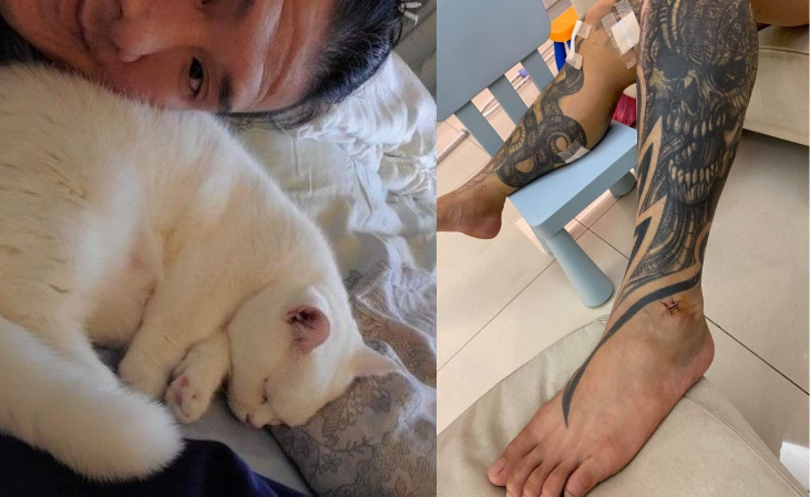 ▲館長回家休養後，今（5）日又曬出最新傷勢照片。（圖／翻攝館長臉書）