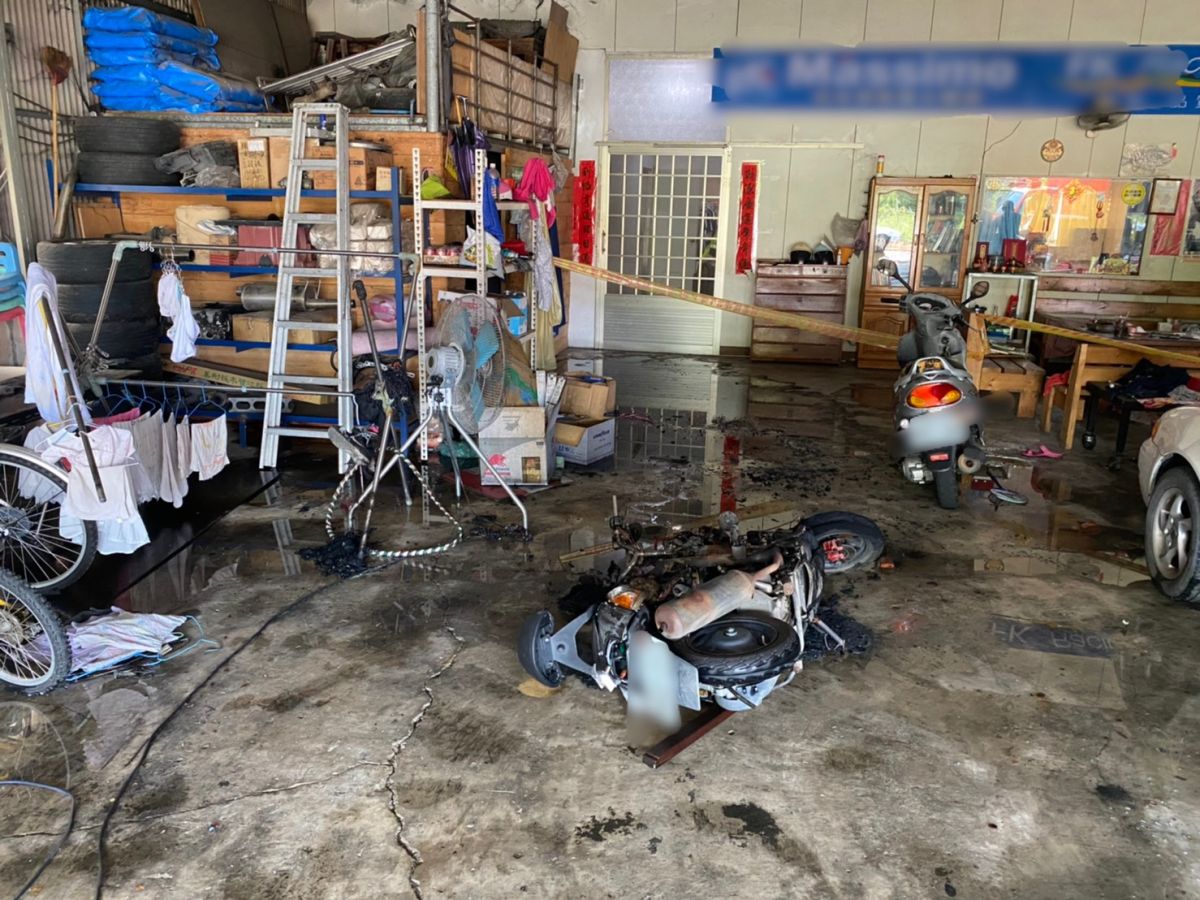 ▲台南六甲區一對夫妻吵架，莽夫竟在自宅縱火。（圖／記者陳聖璋翻攝）