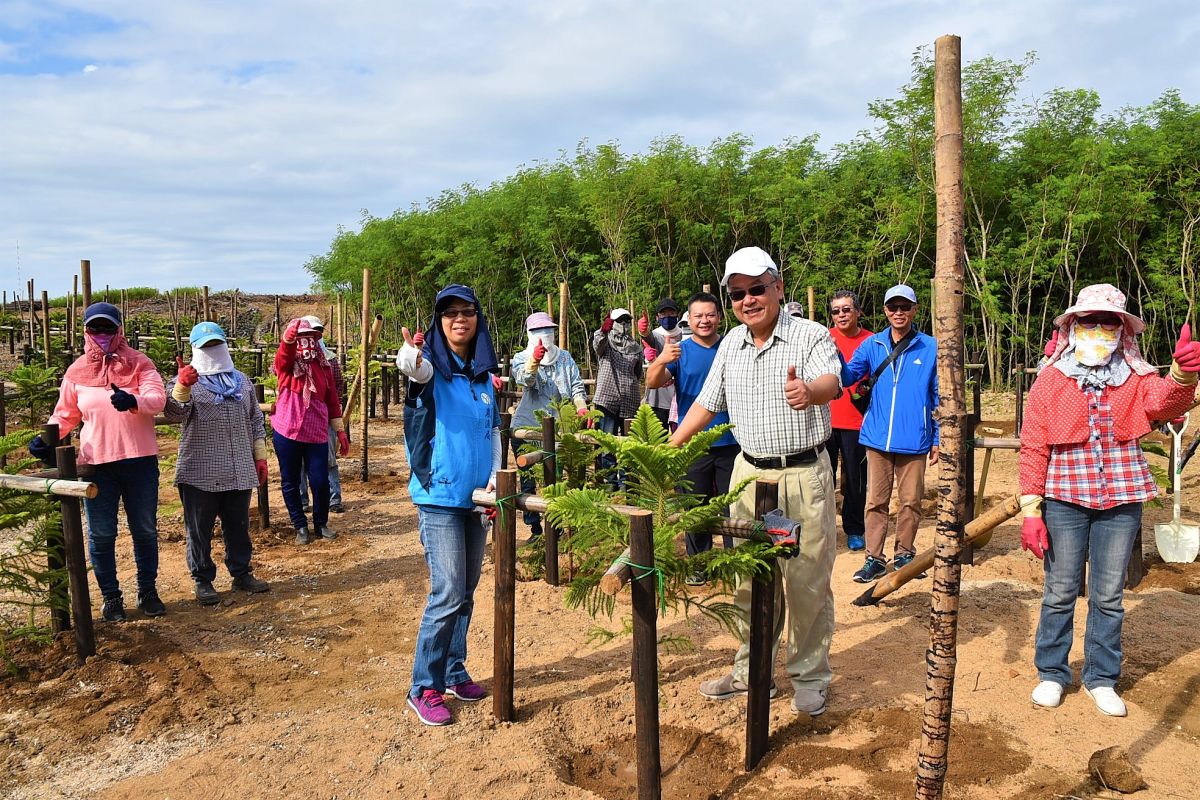 ▲賴峰偉說青青草原是面的延伸，青青社區是立體展延，而青青小徑是小而美的森林小路，逐步深化澎湖的城市環境美學。（圖／澎湖縣政府提供）