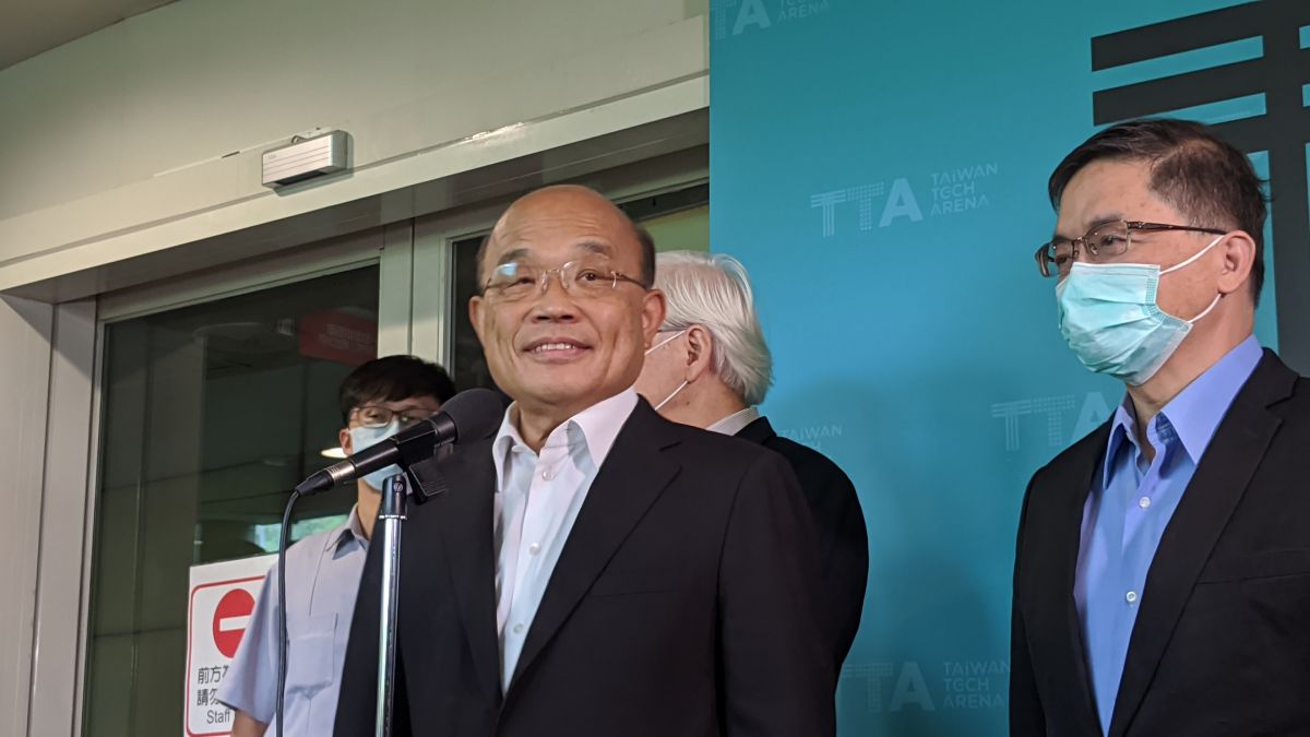 ▲行政院長蘇貞昌說，口罩若不在台灣製造，卻打上MIT，政府一定嚴查。（圖／記者鄭宏斌攝，2020.09.08）